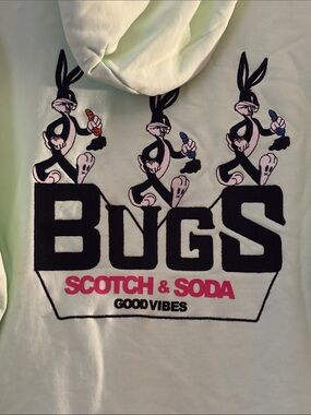 Scotch & Soda Mint Green 'BUGS' Pullover Hoodie